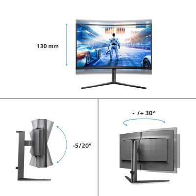 62. MONITOR PHILIPS LED 31.5" 32M2C5500W/00 240Hz