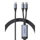 11. Joyroom Speedy Series S-A21 2in1 USB-C - USB-C / USB-C cable 100W 1.5m - black