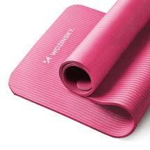 Wozinsky exercise mat 181 x 63 x 0.9 cm thick gymnastic yoga mat pink