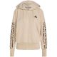 2. Women's adidas Seasonal Essentials Animal Print 3-Stripes Full-Zip Hooded Sweatshirt Beige KH1547