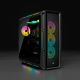 3. Corsair | Smart Tempered Glass Case | iCUE 5000T RGB | Side Glass | Black | Mid-Tower | Power Supply Included | ATX Format