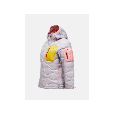 3. Women's down jacket PEAK PERFORMANCE W Helium Utility Down Hood Jacket color gray