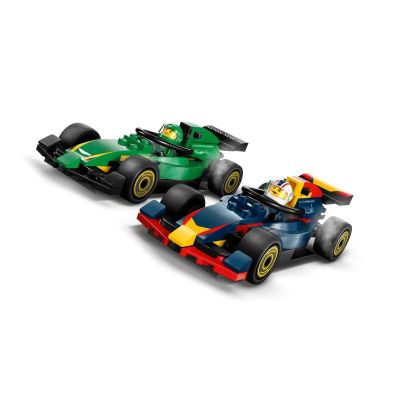 5. LEGO CITY 60445 F1 Truck with RB20 and AMR24 F1 Cars