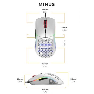 9. GLORIOUS PC MOUSE RACE MODEL O- GAMING WHITE MATTE