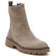 Women's beige suede ankle boots M.Daszyński SA259-2