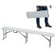 13. FOLDING CATERING BENCH 183X28X43CM WHITE