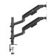 8. ERGO OFFICE MOUNT / HANGER FOR 2 MONITORS, GAS SPRING, 17"-32", 1-10KG, MATTE BLACK, ER-692 B