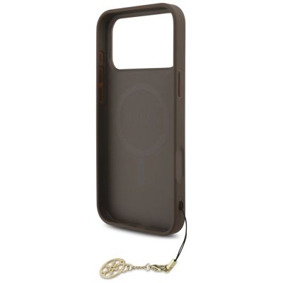 6. Guess 4G Charms Collection MagSafe case for iPhone 17 Pro Max - brown