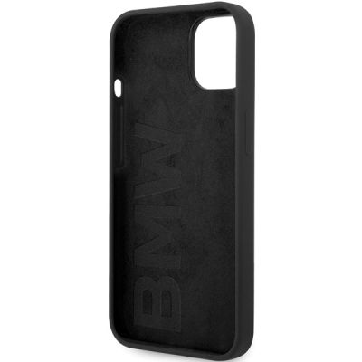 7. BMW BMHMP14SSILBK2 case for iPhone 14 - black Signature Liquid Silicone MagSafe
