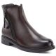 Chocolate Brown Lined Leather Ankle Boots for Women Potocki JE19485ac