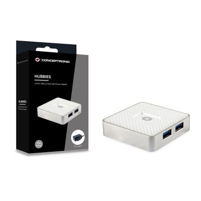 2. Conceptronic HUBBIES03W USB 3.2 Gen 1 (3.1 Gen 1) Micro-B Hubs and Hubs 5000 Mbit/s White
