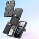4. Dux Ducis Lawa Leather Case for iPhone 16e / 17e with Detachable Magnetic Wallet - Black