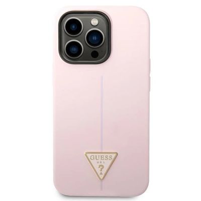 3. Guess Silicone Triangle iPhone 14 Pro 6.1" Case - Purple