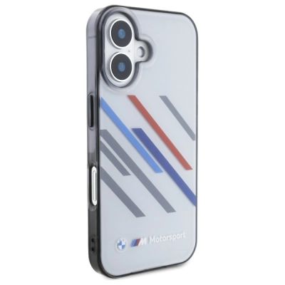 4. BMW Motosport IML Random Stripes iPhone 16 Plus Case - Gray