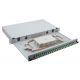 2. 19" Fiber Optic Splice Box 24 x LC/APC Duplex OS2, terminated with splices, gray