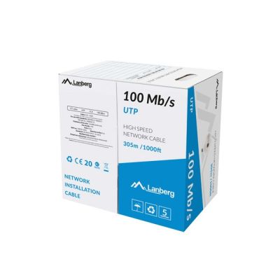 3. LANBERG UTP LAN CABLE 100MB/S 305M CCA WIRE GRAY