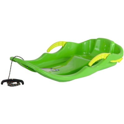 2. RACE S PLASTIC SLED WITH BRAKES, GREEN