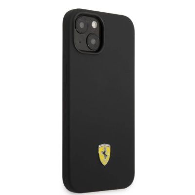 4. Ferrari FEHMSIP14SBK iPhone 14 6.1" black/black hardcase Silicone Metal Logo Magsafe