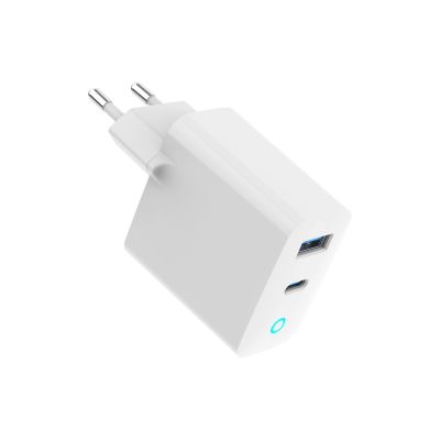 2. GEMBIRD 2-PORT GAN (PD) USB (A+C) FAST WALL CHARGER, 30W, LED, WHITE