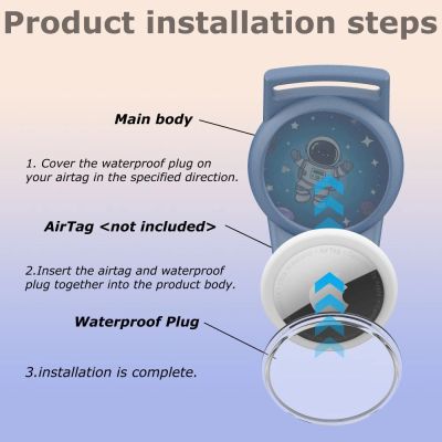 4. Tech-Protect Nylon Strap for Apple AirTag 1/2 - Blue