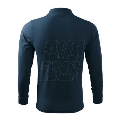 3. Malfini Single J. LS M MLI-21102 navy blue polo shirt