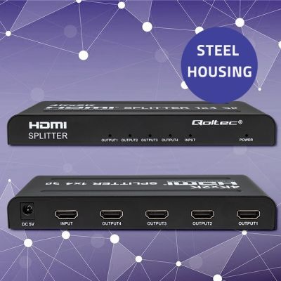 8. QOLTEC SPLITTER 4XHDMI 4KX2K | 3.4GB/S