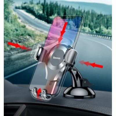 11. Baseus Osculum SUYL-XP0S gravity car holder for windshield or dashboard - silver