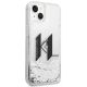 4. Karl Lagerfeld Liquid Glitter Big KL case for iPhone 14 - silver