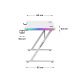 5. Huzaro Hero 2.5 White RGB Gaming Desk