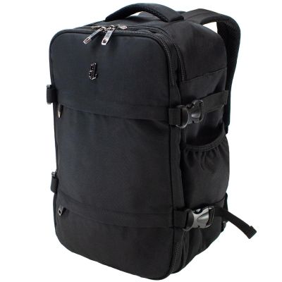 Black Travel Backpack for Air Travel with Laptop Compartment SEMI LINE