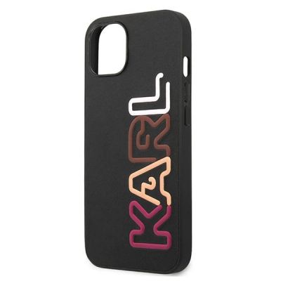 6. Karl Lagerfeld Multipink Brand iPhone 13 Case - Black