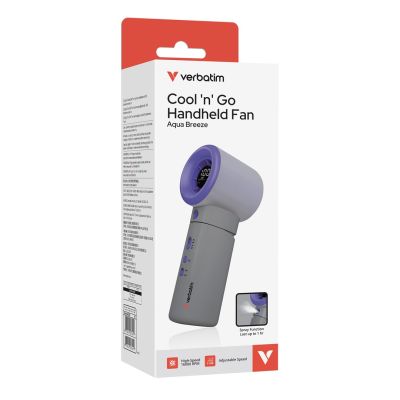 3. Verbatim Cool 'n' Go Aqua Breeze Handheld Fan Purple/Grey