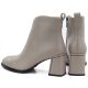 10. Women's beige leather high-heeled ankle boots Vinceza 67057
