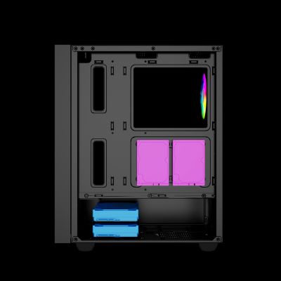 9. GEMBIRD FORNAX 4000 MIDI-TOWER CASE (2X USB 3.0, 1X USB 2.0, HD AUDIO, GLASS SIDE PANEL, ARGB BACKLIGHT) BLACK