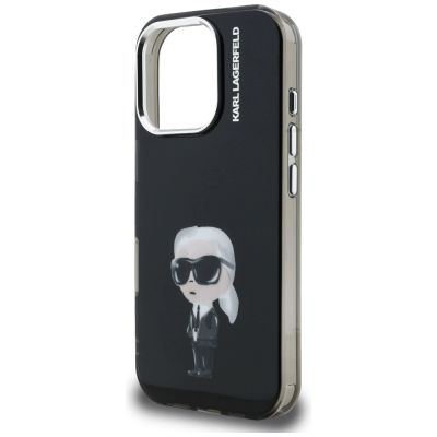6. Karl Lagerfeld IML Aquarelle Karl & Logo MagSafe Case for iPhone 16 Pro Max - Black