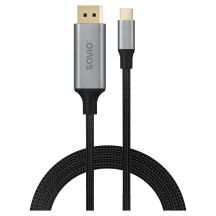 SAVIO CABLE USB-C – DISPLAYPORT 8K 2M 60HZ (DSC) CL-208