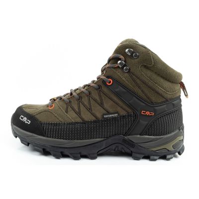 2. CMP Rigel men's trekking shoes, leather, durable, waterproof, high-ankle, olive