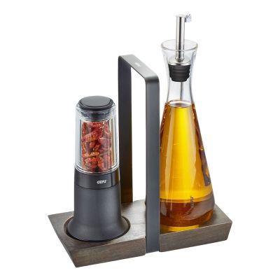 4. GEFU X-PLOSION Oil/Vinegar Dispenser 0.25 l Glass, Silicone, Stainless Steel Transparent