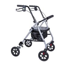 The four-wheeled aluminum support makes it easier