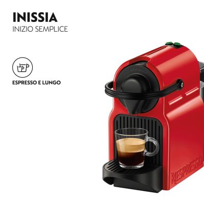 2. Krups Nespresso Inissia XN1005 capsule coffee machine (1260W; red)