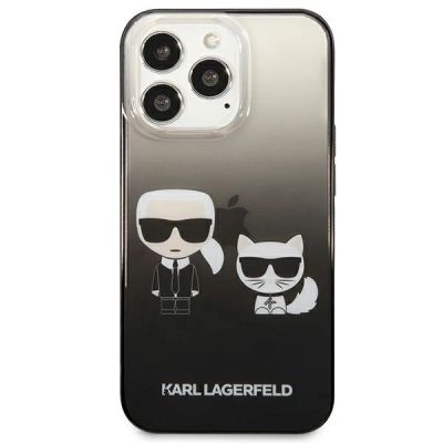3. Karl Lagerfeld Gradient Ikonik Karl&Choupette Case for iPhone 13 Pro / iPhone 13 - Black