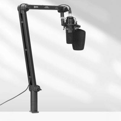 4. Boya BY-BA30 Desktop Microphone Arm with Hidden Cable Management - Black