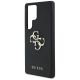 6. Guess Grained Big 4G Logo Small Classic Logo case for Samsung Galaxy S25 Ultra black