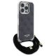 3. Guess Crossbody Cord 4G Print Case with Lanyard for iPhone 16 Pro - Black