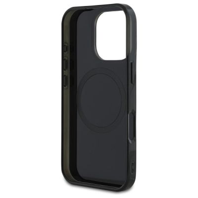 7. Mercedes MB Double Layer Crossed Lines MagSafe iPhone 16 Pro Case - Black