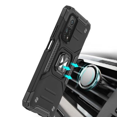 6. Wozinsky Ring Armor Tough Hybrid Case Cover + Magnetic Mount Mi Poco M4 Pro 5G / Redmi Note 11 5G (China) / Redmi Note 11T 5G / Redmi Note 11S 5G black