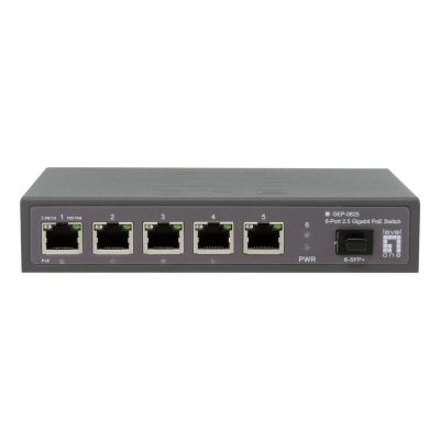 2. LevelOne GB PoE+ Switch 6-Port 65W 10Gbps