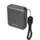 Dudao K22+ Ultra-Compact Power Bank 10000mAh 22.5W USB-C with Pendant/Cable - Gray