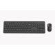 2. GEMBIRD WIRELESS SLIM PRO BUSINESS DESK KEYBOARD + MOUSE SET, BLACK, US LAYOUT