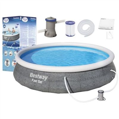 7. Bestway 57376 Fast Set Expansion Pool 396x84